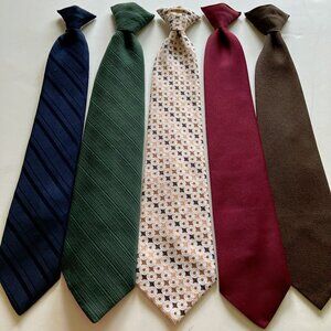 Clip on vintage neck tie lot